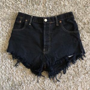 Levi’s black denim shorts